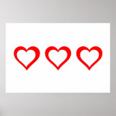 3D-Herzen - Poster Wall Art (Vorne)