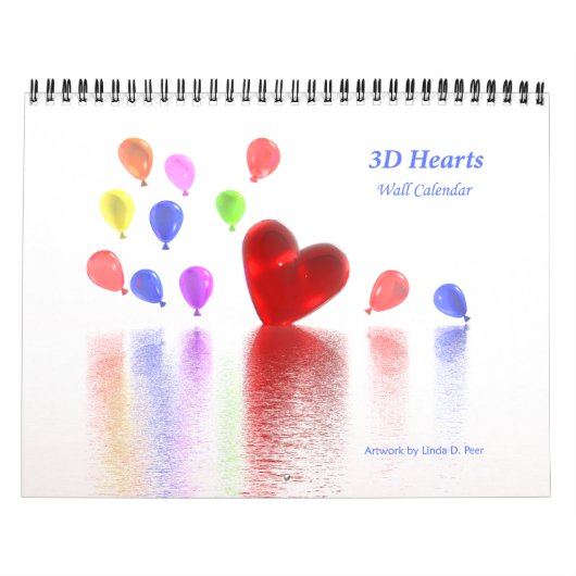 3D-Herzen-Wandkalender Kalender (Titelbild)