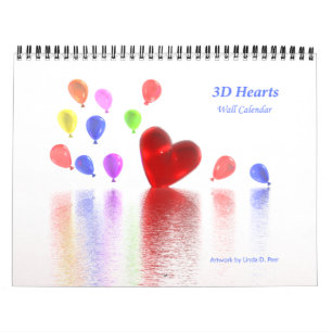 3D-Herzen-Wandkalender Kalender