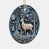 3D Hirschschmucktier Keramik Ornament (Rechts)
