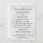 3D-Hochzeiteffekt Silbergraues Lila Violett Einladung (Rückseite)