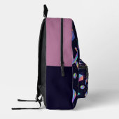 3D Holographic Geometric Aesthetic Backpack Bedruckter Rucksack (Links)