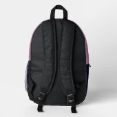 3D Holographic Geometric Aesthetic Backpack Bedruckter Rucksack (Rückseite)