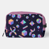 3D Holographic Geometric Aesthetic Makeup Bag Waschbeutel (Rückseite)