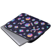 3D Holographic Geometric Padded Laptop Sleeve (Vorne Knopf)