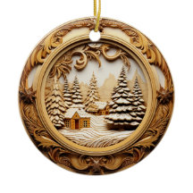 3D-Holzhütte im Wald