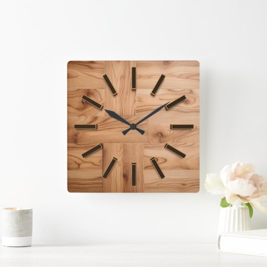 3D-Holzschnitzereien Wand an Wand Art & Deco Uhr (Zuhause)