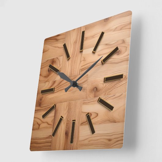 3D-Holzschnitzereien Wand an Wand Art & Deco Uhr (Winkel)
