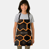 3D-Honigwaben Orange Geometric Pattern Schürze (Insitu)