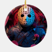 3D-Horror Weihnachten Keramik Ornament (Hinten)