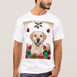 3D-Hund zu Weihnachten T-Shirt
