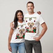 3D-Hund zu Weihnachten T-Shirt (Unisex)