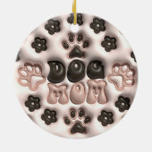 3D Hunde Mama Weihnachten Keramik Ornament (Hinten)