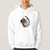 3D Hyper-Realistic Creature Breaking  Fabric  Hoodie (Vorderseite)