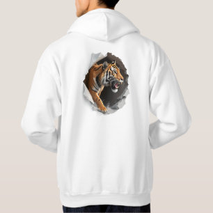 3D-Hyperrealistischer Kreatur, die Stoff zerreißt Hoodie