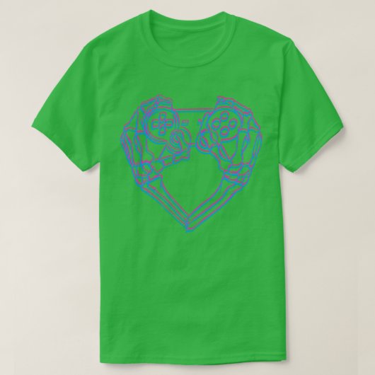 3D I-Herzvideospiele T-Shirt (Design vorne)