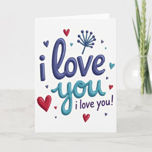 3D-Ich-liebe-dich-Herz-Karte Karte