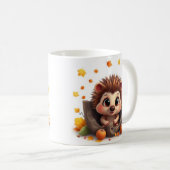 3D-Igel in einer Wand-Tasse Kaffeetasse (VorderseiteRechts)