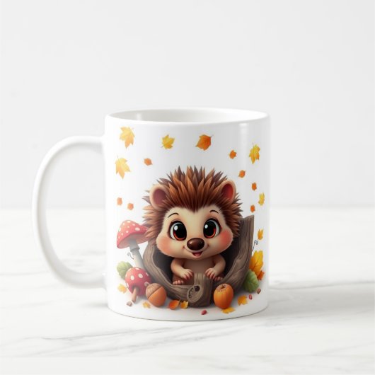 3D-Igel in einer Wand-Tasse Kaffeetasse (Links)
