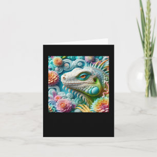 3D-Iguana-Aufkleber  Karte