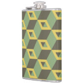 3D-Illusion-Quadrat-Muster Flachmann (Links)