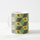 3D-Illusion-Quadrat-Muster Kaffeetasse (Vorderseite Links)