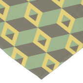 3D-Illusion-Quadrat-Muster Kurzer Tischläufer (Ecke)