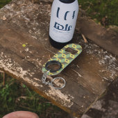 3D-Illusion-Quadrat-Muster Mini Flaschenöffner