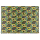 3D-Illusion-Quadrat-Muster Schneidebrett (Vorderseite)