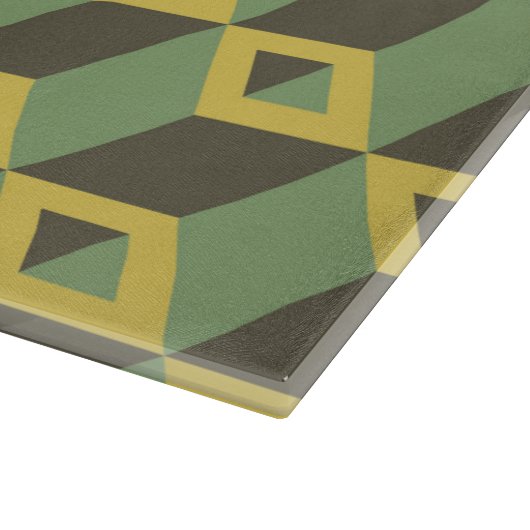 3D-Illusion-Quadrat-Muster Schneidebrett (Ecke)