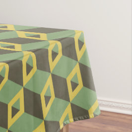 3D-Illusion-Quadrat-Muster Tischdecke