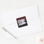 3D-Illusion "Snowy Dreams" Quadratischer Aufkleber (Umschlag)