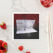 3D-Illusion "Snowy Dreams" Serviette (Beispiel)