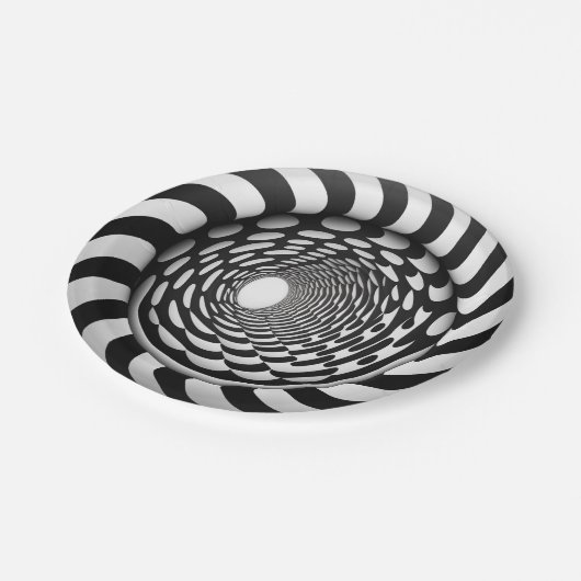 3D-Illusionspapier-Teller Pappteller (Schrägansicht)