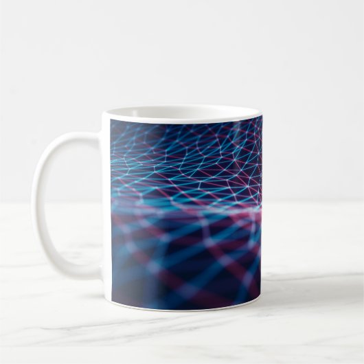 3D illustration, embossed mesh representing intern Kaffeetasse (Links)