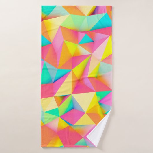 3D-Illustration - Farbige Low-Poly-Textur3d,abst Badehandtuch (Badehandtuch)