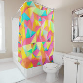 3D-Illustration - Farbige Low-Poly-Textur3d,abst Duschvorhang (Beispiel)