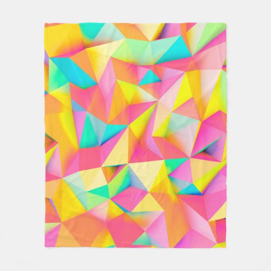 3D-Illustration - Farbige Low-Poly-Textur3d,abst Fleecedecke (Vorderseite)