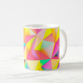 3D-Illustration - Farbige Low-Poly-Textur3d,abst Kaffeetasse (VorderseiteRechts)