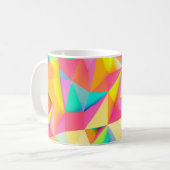 3D-Illustration - Farbige Low-Poly-Textur3d,abst Kaffeetasse (Vorderseite Links)