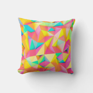 3D-Illustration - Farbige Low-Poly-Textur3d,abst Kissen