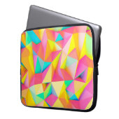3D-Illustration - Farbige Low-Poly-Textur3d,abst Laptopschutzhülle (Vorderseite Links)