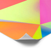 3D-Illustration - Farbige Low-Poly-Textur3d,abst Poster (Ecke)