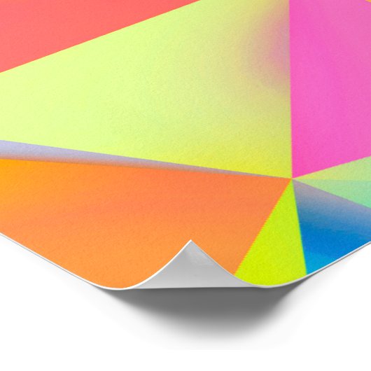 3D-Illustration - Farbige Low-Poly-Textur3d,abst Poster (Ecke)