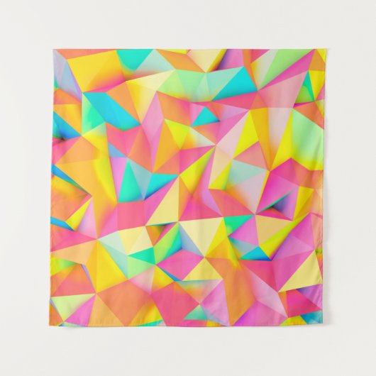 3D-Illustration - Farbige Low-Poly-Textur3d,abst Wandteppich (Vorderseite)