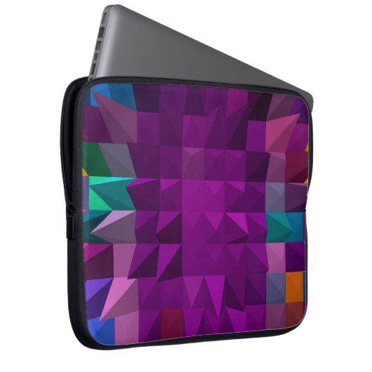 3D-Illustration oder 3D-Darstellung Mosaikfarben Laptopschutzhülle (Vorne Rechts)