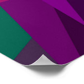 3D-Illustration oder 3D-Darstellung Mosaikfarben Poster (Ecke)