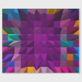 3D-Illustration oder 3D-Rendering Mosaik-Farbenmus Geschenkpapier (Flach)
