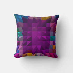 3D-Illustration oder 3D-Rendering Mosaikfarbenmust Kissen