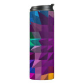 3D-Illustration oder 3D-Rendering Mosaikfarbenmust Thermosbecher (Nach links gedreht)